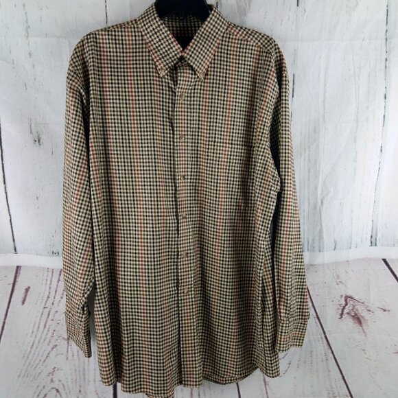 Jos A Bank Traveler's Collection Multicolor Check Men's Long Sleeve Shirt Size L - Picture 3 of 13